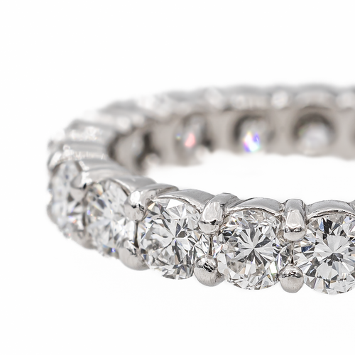 Bague 48.5 Boucheron - Bague alliance tour complet en platine sertie de diamants 58 Facettes 2975758CN