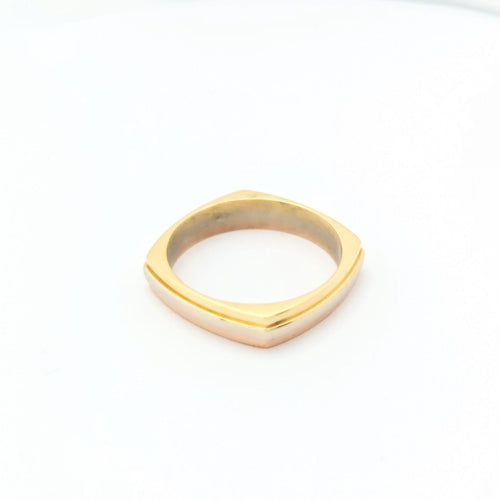 Bague 55 Alliance - Bague en or jaune, blanc et rose 18 carats 58 Facettes 29789