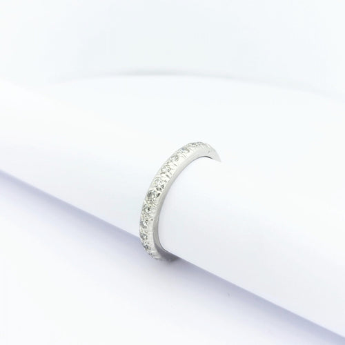Bague 54 Alliance - Bague en or blanc 18 carats et diamants 58 Facettes 29791
