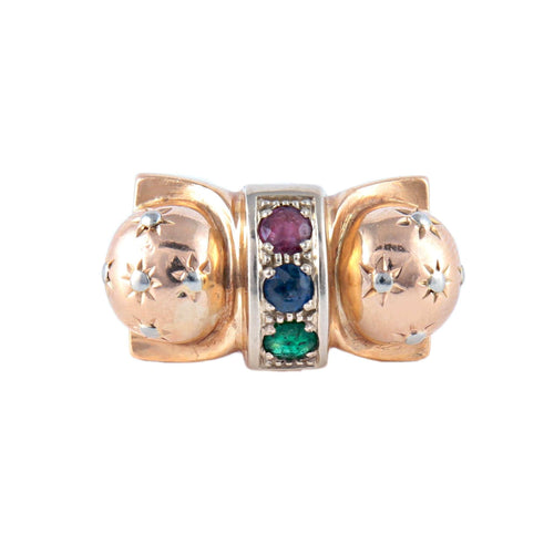 Bague 51 Bague Tank Rubis, Saphir, Emeraude 58 Facettes DV0032-17