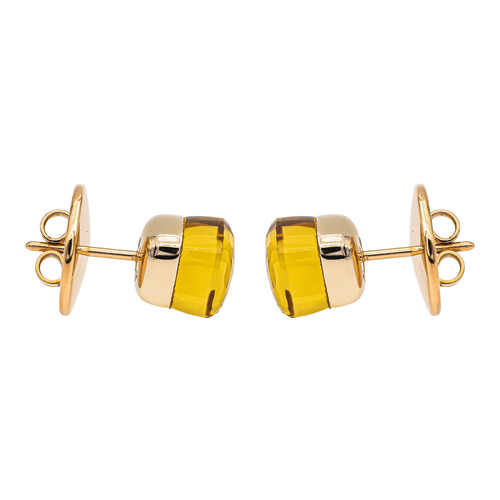 Boucles d'oreilles Pomellato Nudo - Boucles d’oreilles en or jaune et citrines 58 Facettes 2991698RV