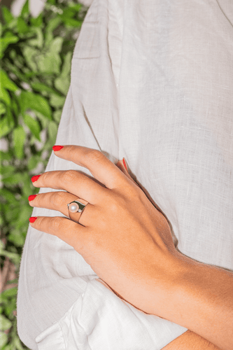Bague 54 Bague Perle Or blanc Perle, Diamant 58 Facettes 2999434CN
