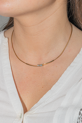 Collier Collier trilogie en or jaune 18 carats et diamants 58 Facettes 2999630CN