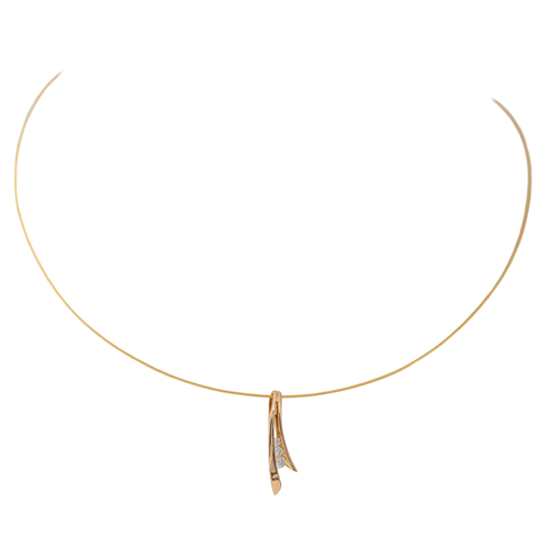 Collier Garel Trilogie - Collier en or jaune et or rose avec diamants 58 Facettes 2999631CN