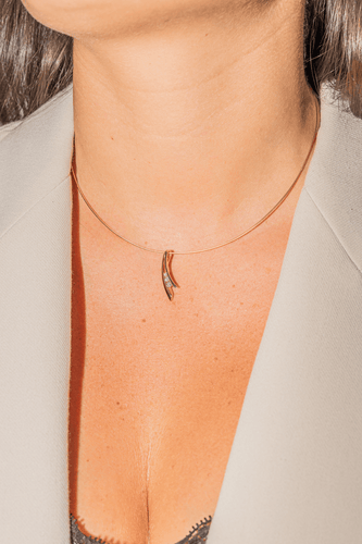 Collier Garel Trilogie - Collier en or jaune et or rose avec diamants 58 Facettes 2999631CN