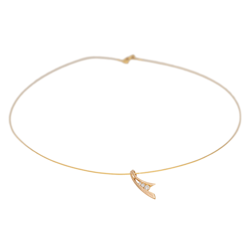Collier Garel Trilogie - Collier en or jaune et or rose avec diamants 58 Facettes 2999631CN