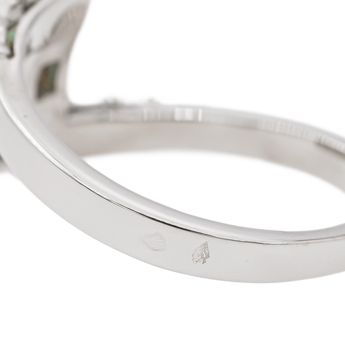 Bague 60 Bague Or blanc, Or jaune Emeraude, Diamant 58 Facettes 2999638CN
