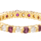 Bague 51 Bague Alliance américaine Or jaune Diamant, Rubis 58 Facettes 2999661CN