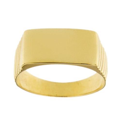Bague Bague chevalière homme à écusson rectangulaire en or jaune 18 ct 58 Facettes 29999