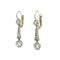 Boucles d'oreilles Style édouardien - Boucles d'oreilles pendantes en or jaune, platine et diamants 58 Facettes