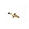Pendentif Croix bicolore - Pendentif en or 18k avec diamant 0,01 ct 58 Facettes 47297999
