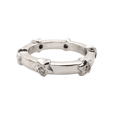 Bague 52 Bague or blanc diamants 58 Facettes