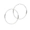 Boucles d'oreilles Boucles d’oreilles créoles grandes en or blanc 18 kt 58 Facettes 30003