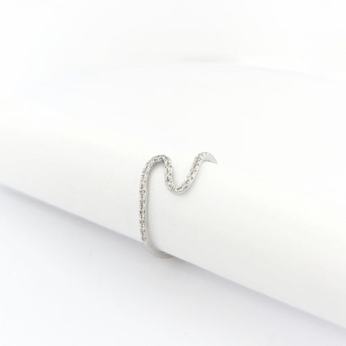 Bague 52 Bague en or blanc 18 carats et diamants 58 Facettes 30095