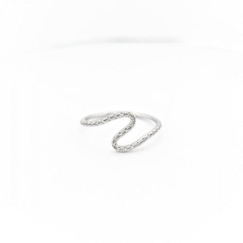 Bague 52 Bague en or blanc 18 carats et diamants 58 Facettes 30095