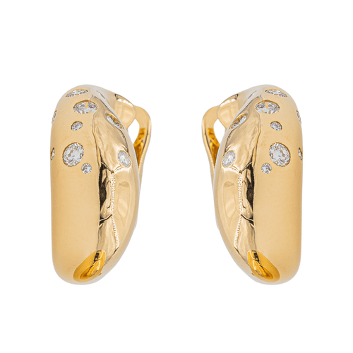 Boucles d'oreilles Fred Boucles d'oreilles Créoles Mouvementée Or jaune Diamant 58 Facettes 3010293CN