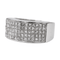 Bague 54 Bague pavée en or blanc 18 carats et diamants 58 Facettes 3017711RV