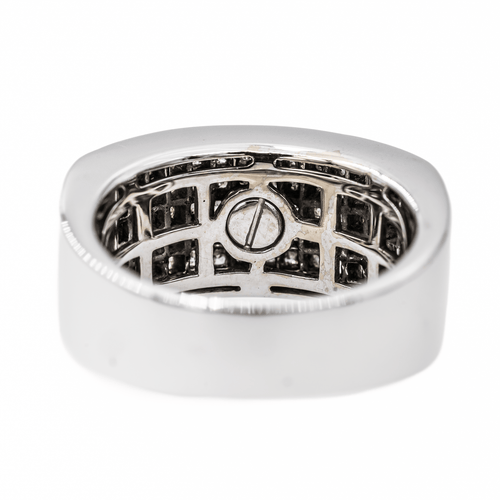 Bague 54 Bague pavée en or blanc 18 carats et diamants 58 Facettes 3017711RV