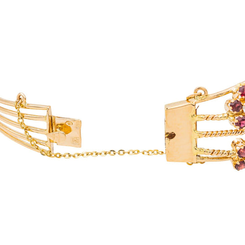 Bracelet Bracelet Manchette Or jaune Diamant, Emeraude, Rubis 58 Facettes 3023392CN