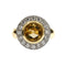 Bague 61 Bague en or jaune et blanc 18 ct avec citrine et diamants 58 Facettes 30269
