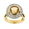 Bague 61 Bague en or jaune et blanc 18 ct avec citrine et diamants 58 Facettes 30269