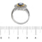 Bague 60 Squillo Margherita - Bague en or blanc et or jaune avec saphir et diamants 58 Facettes 30270