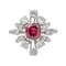 Bague 52 Bague Or blanc Rubis, Diamant 58 Facettes 3030088CN