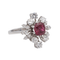 Bague 52 Bague Or blanc Rubis, Diamant 58 Facettes 3030088CN