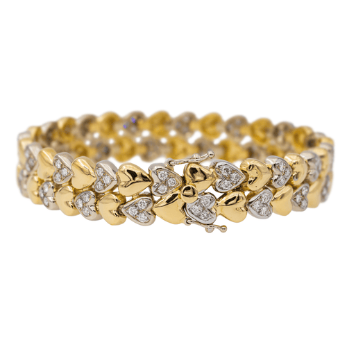 Bracelet Bracelet Or jaune, Or blanc Diamant 58 Facettes 3036216CN