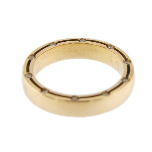 Bague 53 Damiani D-Side - Bague bandeau en or jaune 18 ct et diamants 58 Facettes 30363