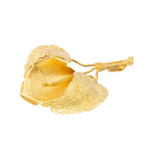 Pendentif Pendentif feuille en or jaune 18 carats 58 Facettes 3042287CN