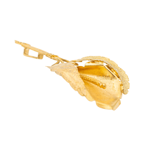 Pendentif Pendentif feuille en or jaune 18 carats 58 Facettes 3042287CN