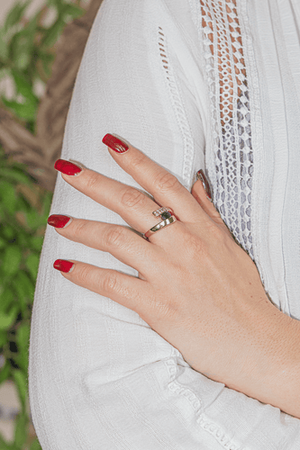 Bague 54 Bague en or jaune 18 carats avec saphir ovale et diamants 58 Facettes 3042857CN