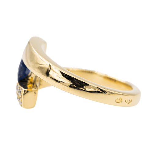 Bague 54 Bague Or jaune Saphir, Diamant 58 Facettes 3042857CN