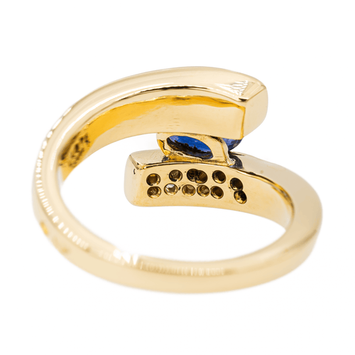 Bague 54 Bague Or jaune Saphir, Diamant 58 Facettes 3042857CN