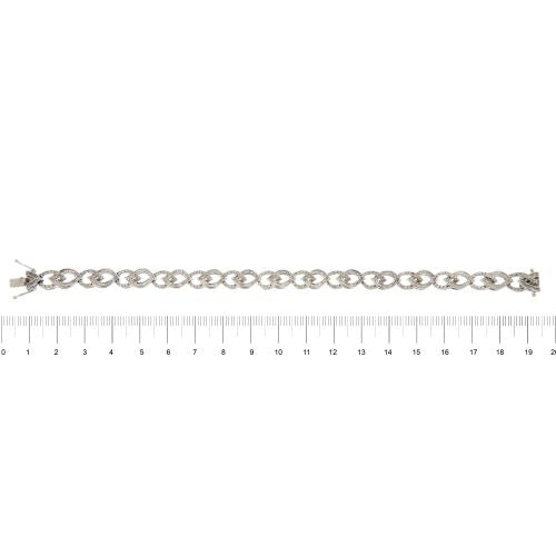 Bracelet Bracelet motif navette en or blanc 18 ct et diamants 58 Facettes 30428