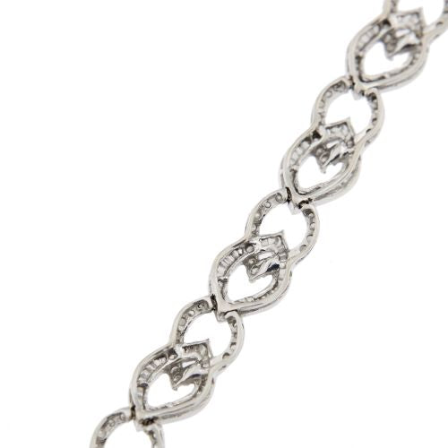 Bracelet Bracelet motif navette en or blanc 18 ct et diamants 58 Facettes 30428