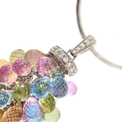 Collier Collier avec pendentif en or blanc 18 carats, perle et diamants 58 Facettes 30440