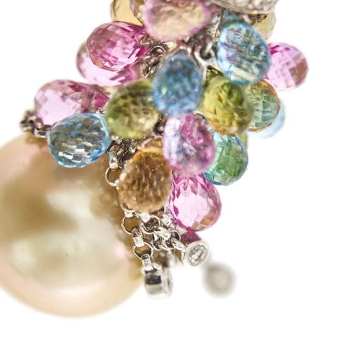Collier Collier avec pendentif en or blanc 18 carats, perle et diamants 58 Facettes 30440