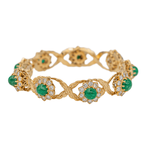 Bracelet Bracelet Or jaune Emeraude, Diamant 58 Facettes 3046562CN