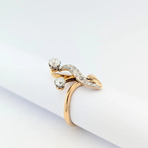 Bague 53 Bague en or jaune 18 carats et diamants 58 Facettes 30479