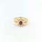 Bague 52 Bague en or jaune 18 carats avec diamants et rubis 58 Facettes 30483