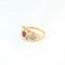 Bague 52 Bague en or jaune 18 carats avec diamants et rubis 58 Facettes 30483