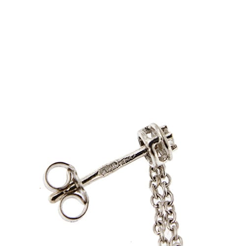 Boucles d'oreilles Salvini - Boucles d’oreilles pendantes en or blanc 18 kt, perles et diamants 58 Facettes 30516