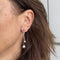 Boucles d'oreilles Salvini - Boucles d’oreilles pendantes en or blanc 18 kt, perles et diamants 58 Facettes 30516