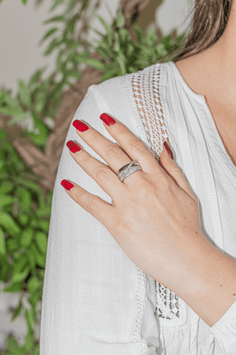 Bague 60 Guy Laroche - Bague pavée de diamants en or blanc 18 carats 58 Facettes 3054199CN