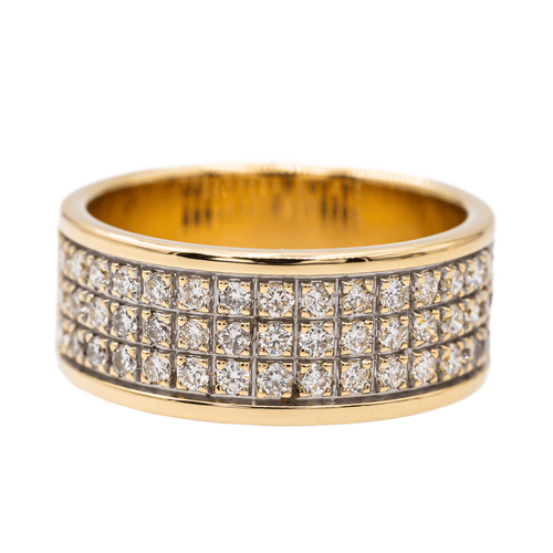 Bague 53 Bague bandeau en or jaune 18 carats et diamants 58 Facettes 3059578CN