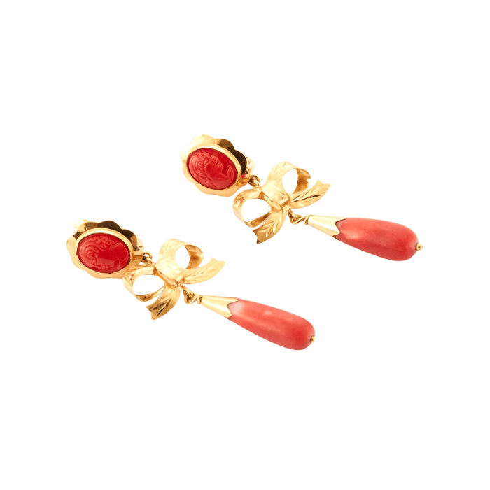 Boucles d'oreilles Boucles D'oreilles Camée Corail 58 Facettes DV0013-9