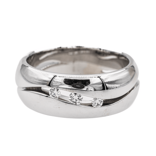 Bague 57 Bague Or blanc Diamant 58 Facettes 3060076CN