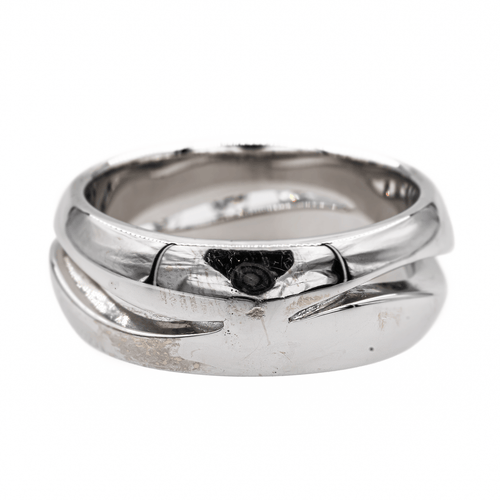 Bague 57 Bague en or blanc 18 carats sertie de 3 diamants 58 Facettes 3060076CN